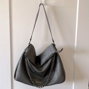 Rampage -Womens Large Gray Shoulder Bag 14 x 10 x 5 inch